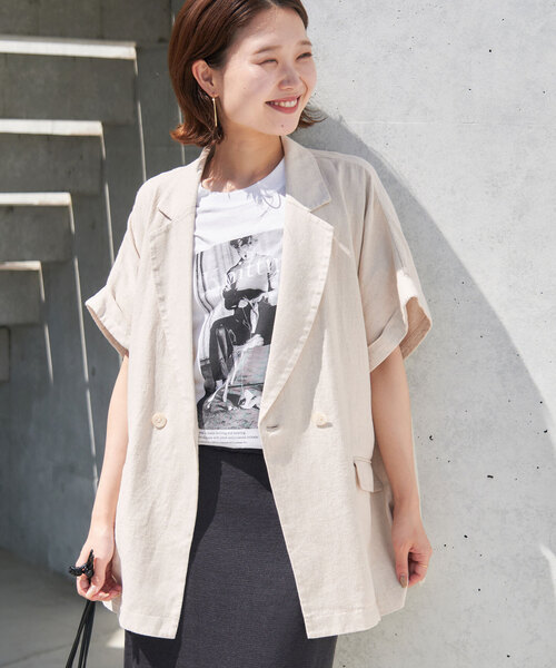 SLOBE IENA（スローブイエナ） テーラードジャケット FREE アイボリー