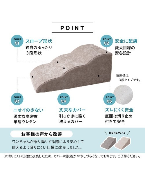 EMOOR（エムール） 大切な家族のためのゆったりドッグスロープ 4段