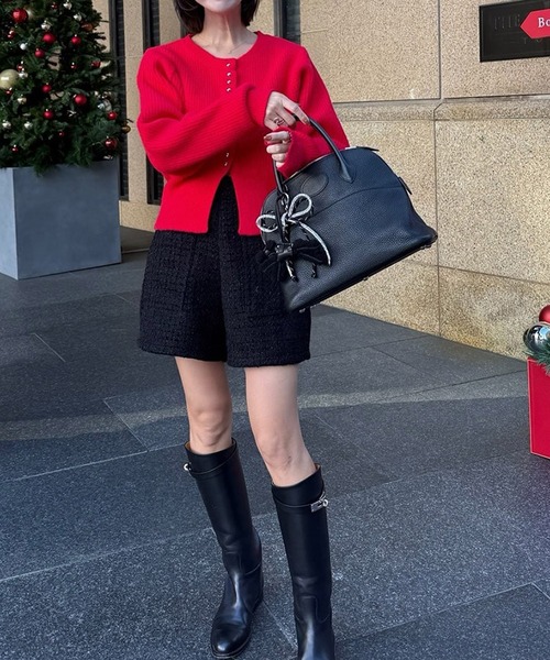 パンツ ツイードショートパンツ「低身長・小柄女性向け」 レディース_10