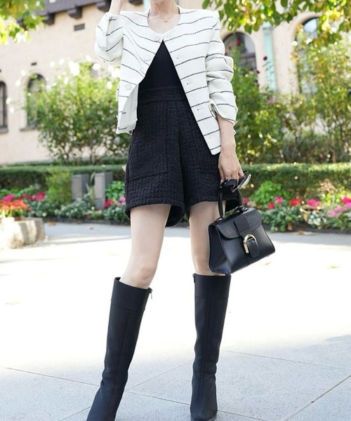 パンツ ツイードショートパンツ「低身長・小柄女性向け」 レディース_14