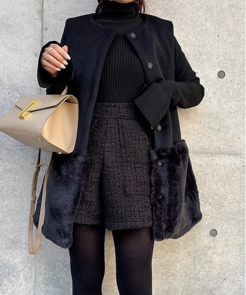 パンツ ツイードショートパンツ「低身長・小柄女性向け」 レディース_15