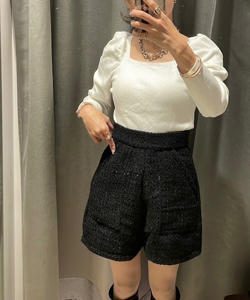 セントルーニー　ツイードショートパンツ ST.ROONEY（セントルーニー） パンツ ツイードショートパンツ「低身長