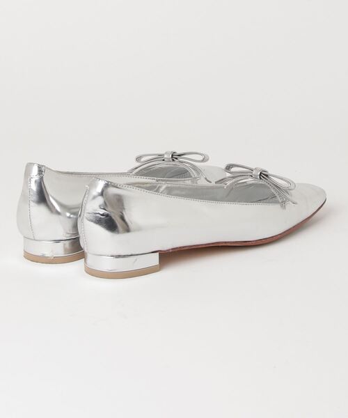 「TSURU by Mariko Oikawa」 フラットパンプス 38 シルバー レディース_画像3
