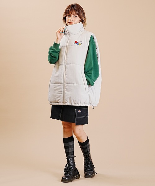 「（What it isNt）ART BY MARKGONZALES」 ナイロンベスト M グレー レディース_画像4