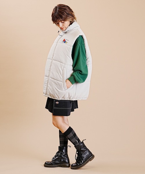 「（What it isNt）ART BY MARKGONZALES」 ナイロンベスト M グレー レディース_画像5