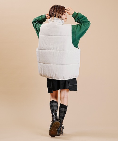 「（What it isNt）ART BY MARKGONZALES」 ナイロンベスト M グレー レディース_画像6