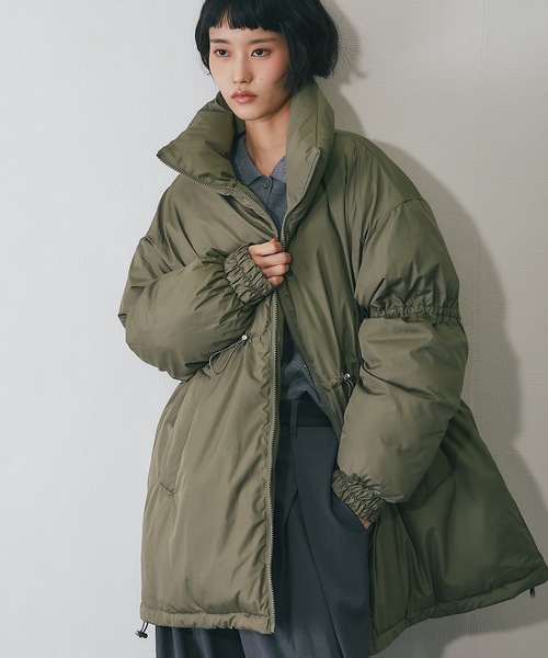 ダウンコート ダウンジャケット バルーン袖中綿コート レディース