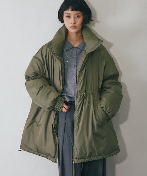 ダウンコート ダウンジャケット バルーン袖中綿コート レディース