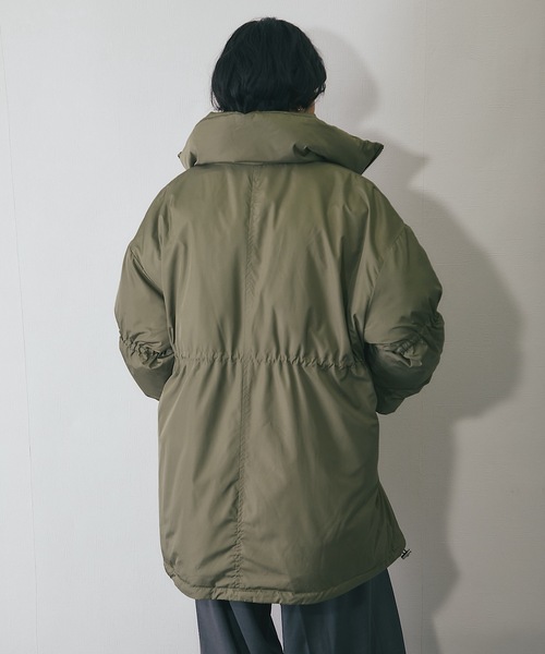 中綿ダウンコート バルーン袖 エコロング ダウンコート キルティング S ダウンコート ダウンジャケット バルーン袖中綿コート レディース