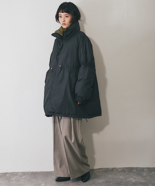 ダウンコート ダウンジャケット バルーン袖中綿コート レディース