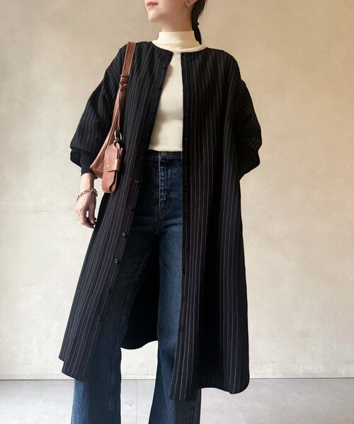 BEARDSLEY（ビアズリー） ワンピース 袖口ニットシャツワンピース