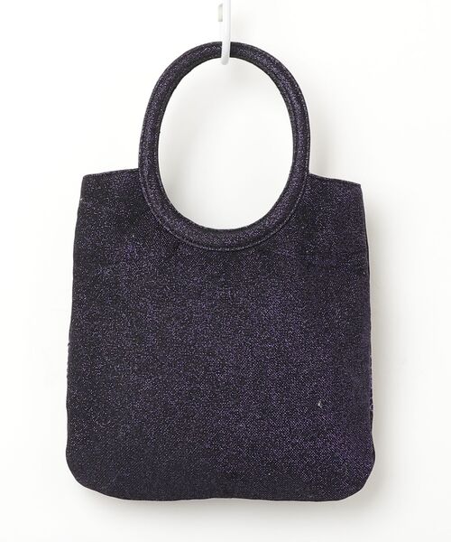 「agnes b． VOYAGE」 刺繍ハンドバッグ - パープル レディース_画像2