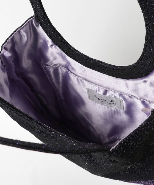 「agnes b． VOYAGE」 刺繍ハンドバッグ - パープル レディース_画像4