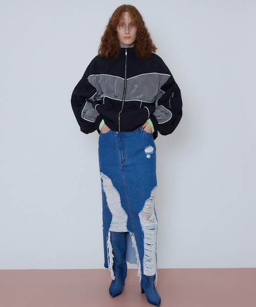 「MAISON SPECIAL」 デニムスカート 36 ブラック レディース_画像4