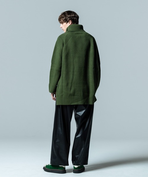 「glamb」 タートルネックニット L カーキ メンズ_画像8