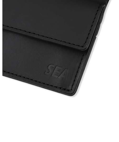 WIND AND SEA（ウィンダンシー） 財布 BLACK SEA LEATHER FLAT CARD