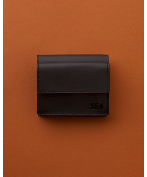 WIND AND SEA（ウィンダンシー） 財布 BLACK SEA LEATHER FLAT CARD