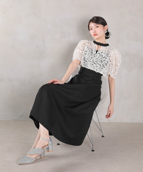 Kana ドレス ルミナルレースボレロ レースアップフレアワンピース