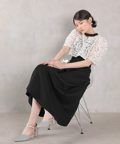 Kana ドレス ルミナルレースボレロ レースアップフレアワンピース