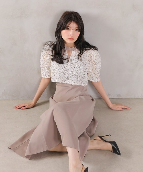 Kana ドレス ルミナルレースボレロ レースアップフレアワンピース Kana ドレス ルミナルレースボレロ レースアップフレアワンピース