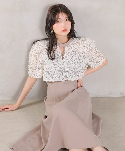 Kana ドレス ルミナルレースボレロ レースアップフレアワンピース
