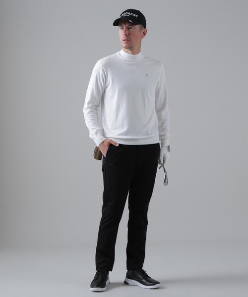 St ANDREWS tシャツ カシミヤタッチ天竺モックネックニットプル