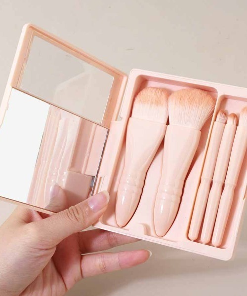 shoppinggo コスメセット コフレ メイクブラシ5本セット 化粧ケース