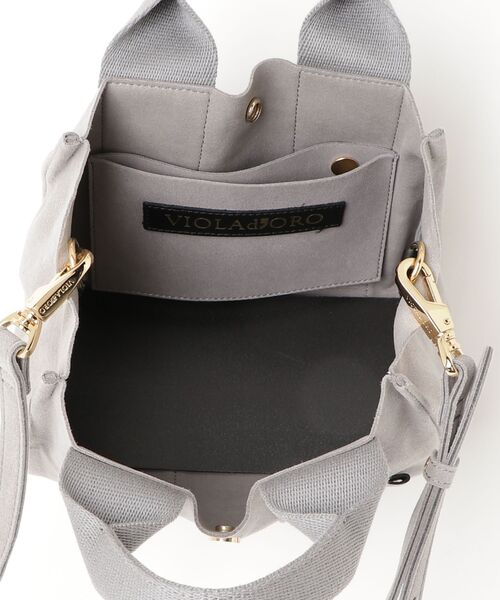 「VIOLAd'ORO」 ワンポイント2WAYバッグ - グレー レディース_画像4