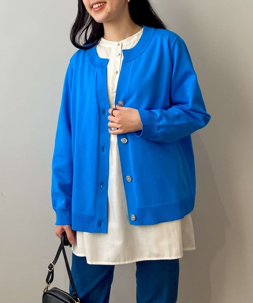 「MB mint breeze」 ニットカーディガン L ブルー レディース_画像3