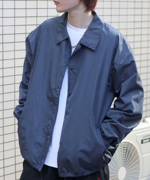 ブルゾン アウター 撥水 ビッグシルエット コーチジャケット/シンプル