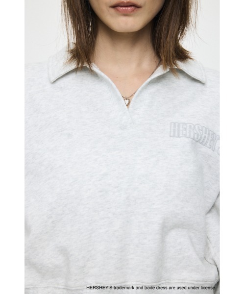 moussy HERSHEY'S コラボ　ロゴ 長袖Tシャツ FREEサイズ MOUSSY（マウジー） トレーナー スウェット HERSHEY'S POLO SWEAT プル
