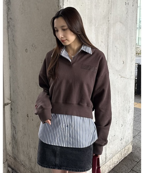 MOUSSY（マウジー） トレーナー スウェット HERSHEY'S POLO SWEAT プル