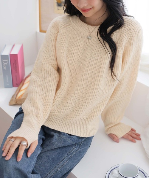 「Ulysses」 長袖ニット F ネイビー レディース_画像7