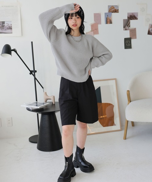 「Ulysses」 長袖ニット F ネイビー レディース_画像8