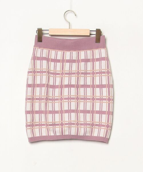 「MIIA」 ニットスカート FREE パープル レディース_画像2