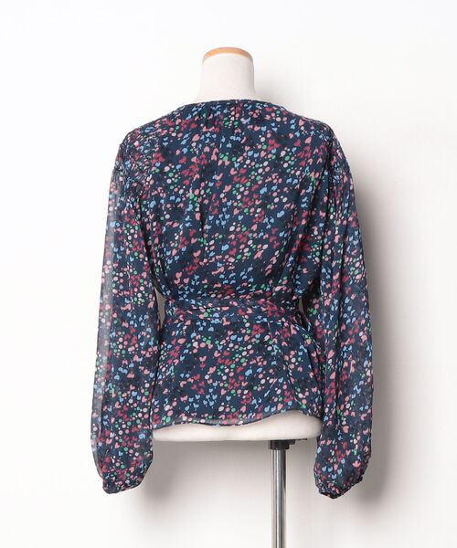Ted Baker」 花柄長袖ブラウス 1 ネイビー レディース Ted Baker 