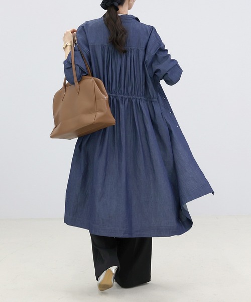 Aletta vita シャツワンピース 4.5ozドロストデニムシャツワンピース