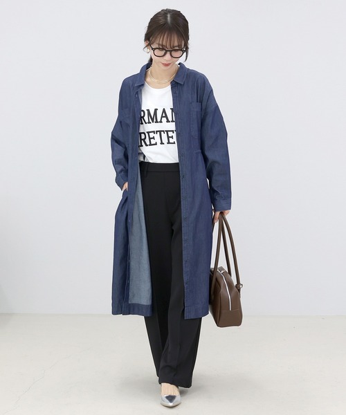 Aletta vita シャツワンピース 4.5ozドロストデニムシャツワンピース