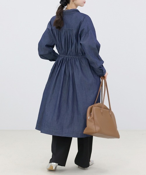 Aletta vita シャツワンピース 4.5ozドロストデニムシャツワンピース