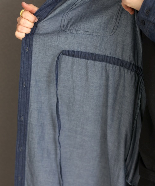 Aletta vita シャツワンピース 4.5ozドロストデニムシャツワンピース