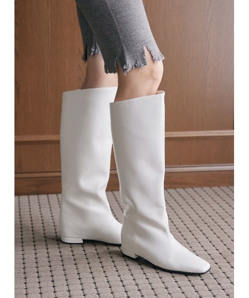 「COEL」 ロングブーツ 39 シルバー レディース_画像4