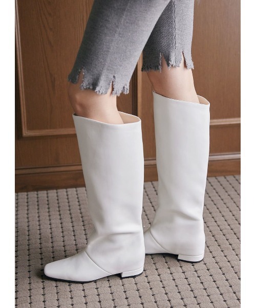 「COEL」 ロングブーツ 39 シルバー レディース_画像6