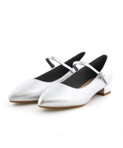 「HIMIKO」 フラットパンプス 23.5cm シルバー レディース_画像2