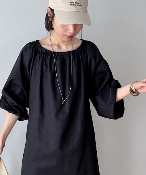 「DOUX ARCHIVES」 長袖ワンピース FREE ブラック レディース_画像9