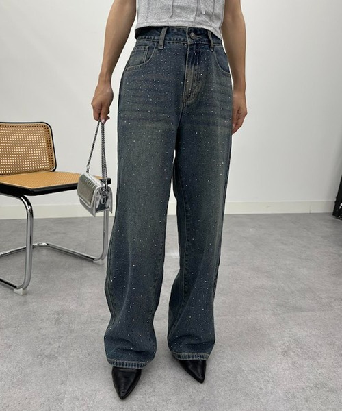 「solleim」 デニムパンツ S ネイビー レディース_画像4