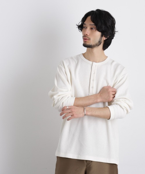 NANO universe（ナノ・ユニバース） ヘンリーネック tシャツ