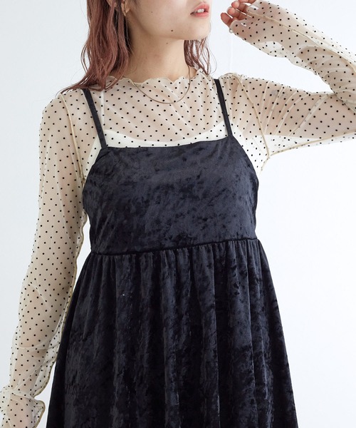 「w closet」 キャミソール FREE ベージュ レディース_画像7