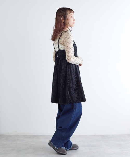 「w closet」 キャミソール FREE ベージュ レディース_画像8