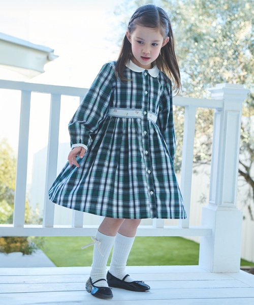 petit main ワンピース 「リンク」シャツワンピース キッズ 子供服