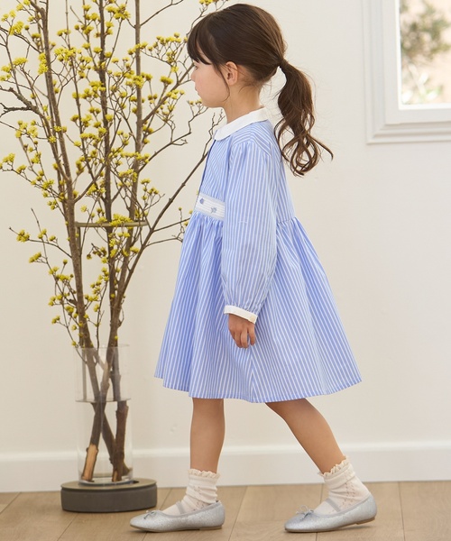 petit main ワンピース 「リンク」シャツワンピース キッズ 子供服